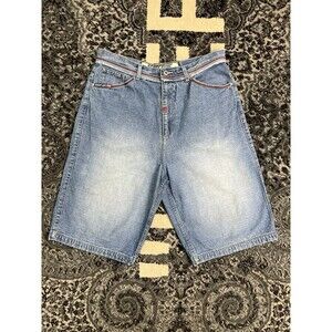 Vintage Schott Carpenter Denim Jean Shorts / Jorts Light Blue Size 38w